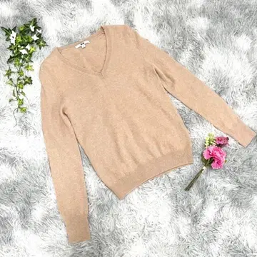 [ UNIQLO ] 여성용 니트 스웨터 캐시미어 100% (S) 긴팔