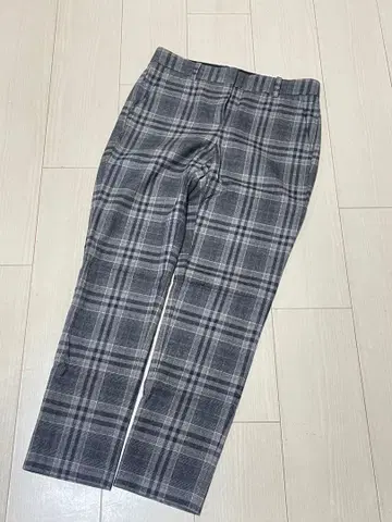 Theory 체크 무늬 슬림핏 팬츠 띠어리 블랙 0