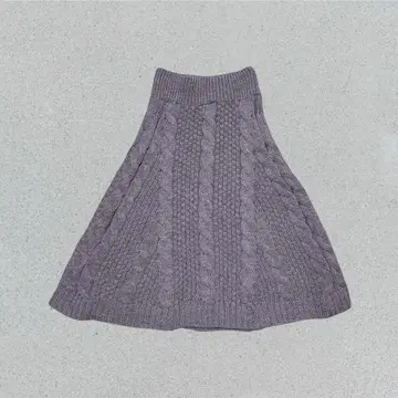 VINTAGE 롱 스커트 그런지 FREE 그레이 케이블 짜임 니트