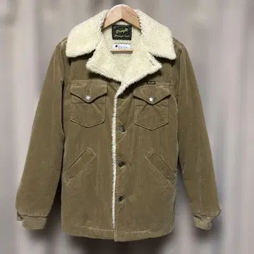 새상품급 랭글러 런치 코트 S 로얄 팜 카멜 코듀 x 보아