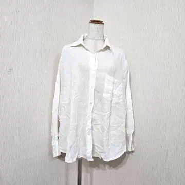 There 오버 사이즈 린넨 셔츠 내추럴 화이트