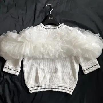 [ Bibiy ] GISELLE TULLE KNIT 화이트