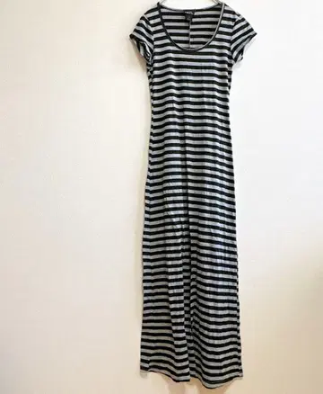 rue21 [ M ] 스트라이프 롱 원피스 반팔 보더