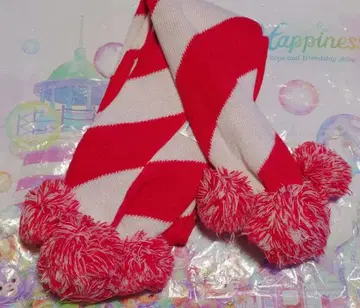 디즈니 미키 머플러 레드 화이트