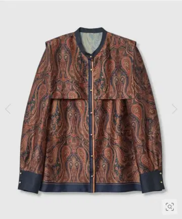 OFFICINA 페이즐리 프린트 블라우스