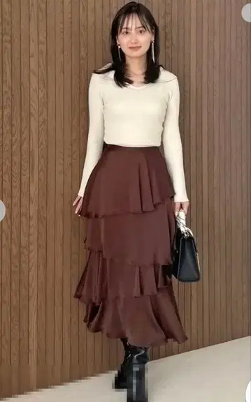 새틴 내로우 캉캉 스커트