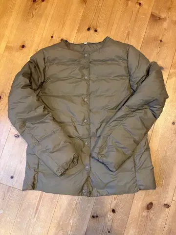 무인 경량 다운 노카라 자켓