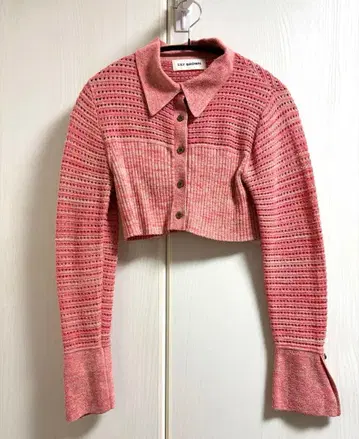 LILY BROWN 핑크 니트 가디건