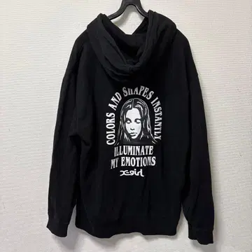 x-girl 블랙 후드티