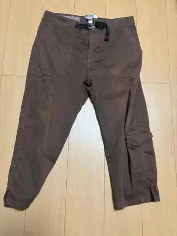 그라미치 브라운 7부 카고 팬츠