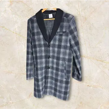 VIEGYOR 체크 무늬 롱 코트 사이즈 3