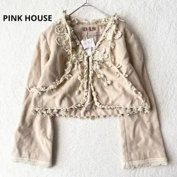 핑크하우스 가디건 캐시미어 혼방 울 페미닌 M 미사용 새상품