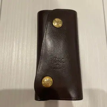 IL BISONTE 가죽 키케이스 다크 브라운