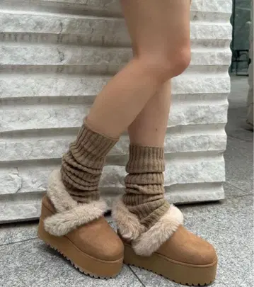 ESPERANZA SNS 화제! 통굽 2WAY 페이크 무스탕 사보