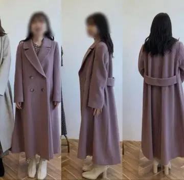 코코딜 cocodeal 백 플레어 롱 코트 2 핑크