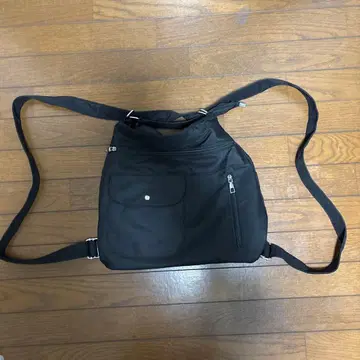 블랙 나일론 숄더백