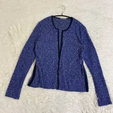 띠어리 럭스 코튼 니트 가디건 40 블루 여성용