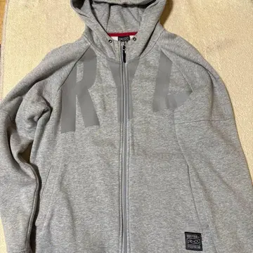 RYZ 그레이 풀 집업 후드티 L
