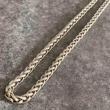 멕시칸 주얼리 실버 925 짜임 체인 목걸이 빈티지