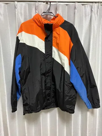XLARGE 나일론 자켓 후드 부착 오렌지/블랙/파랑/화이트