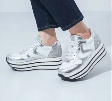 [ EVOL ] 통굽 스니커즈 라메 부착 6cm 힐 M