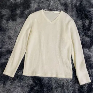 하이스트릿 기모 모헤어 조 롱 슬리브 V넥 L 남성용