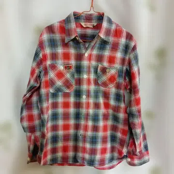 CAT'S PAW 체크 무늬 긴팔 셔츠 M 사이즈