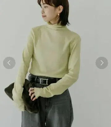 속기모 터틀넥 티셔츠 LIME 어반 리서치