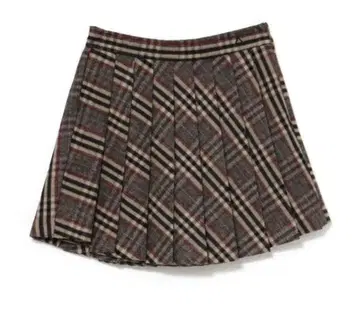 andmary Monica check pleats mini skirt