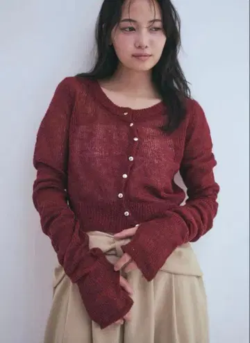 Andequal wave design sheer knit