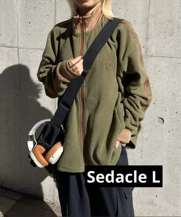 올리브 풀 집업 플리스 자켓 L 사이즈