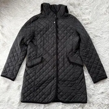 무인양품 퀼팅 자켓 코트 후드 부착 블랙 M
