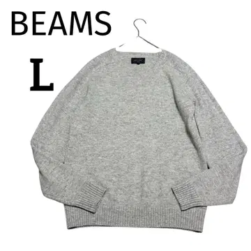 새상품급 빔즈 크루넥 스웨터 니트 방한 그레이 L