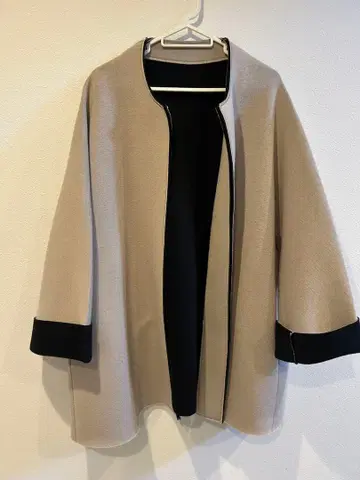 본딩 미들 코트 그레이쉬 베이지