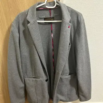 그레이 테일러드 자켓 맨투맨 소재