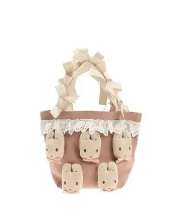 마론크림 ribbon 핸들 미니 토트