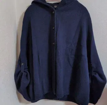 TOTALITE 케이프 니트 판초 니트 네이비