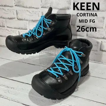 KEEN CORTINA MID FG 블랙 가죽 26cm