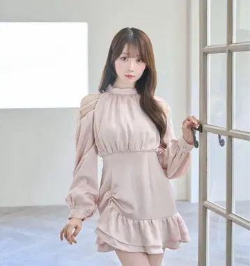 rosemuse Open shoulder mini dress pink