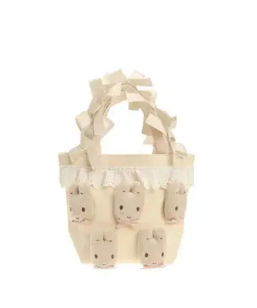 마론크림 ribbon 핸들 미니 토트