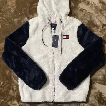 TOMMY HILFIGER 타미힐피거 플리스 자켓 보아 화이트