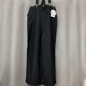시마무라 서스펜더 데님 와이드 팬츠 살로펫 L