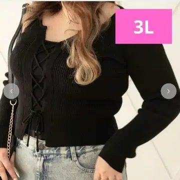 [택 포함 새상품] 시마무라 람쨩 스핀들 니트 풀오버 3L 사이즈 블랙