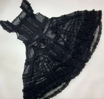 [ 미사용 새상품 ] 핑크하우스 럭셔리 도트 튤 탭 원피스 2023년