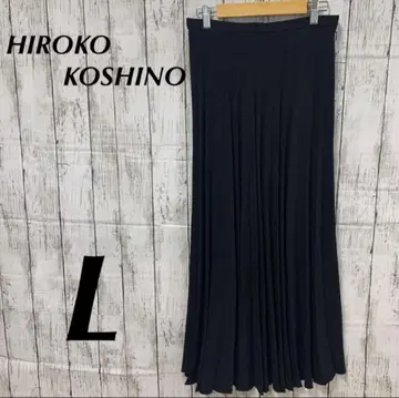 [ 새상품급 ] 히로코코시노 롱 스커트 플리츠 스커트 블랙