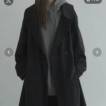 remer 루즈 더블 브레스트 트렌치코트 M 사이즈