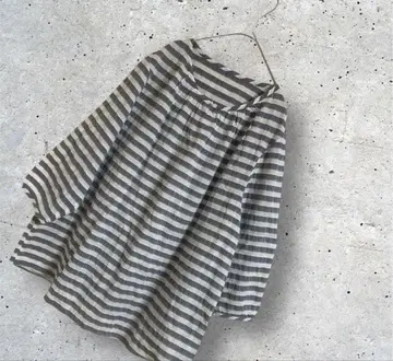 빅 사이즈! 와코루/PREMURA 보더 블라우스