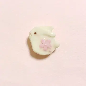 벚꽃 토끼 봄 일본 의류 기모노 오비 고정 띠 브로치