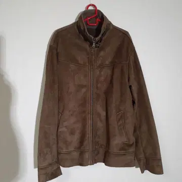 브라운 스웨이드풍 자켓