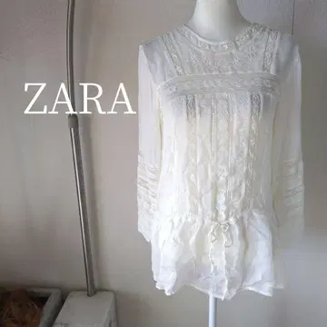 ZARA 시어 레이스 튜닉 크루넥